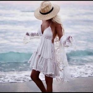 EDELWEISS Boho Backless Halter Dress